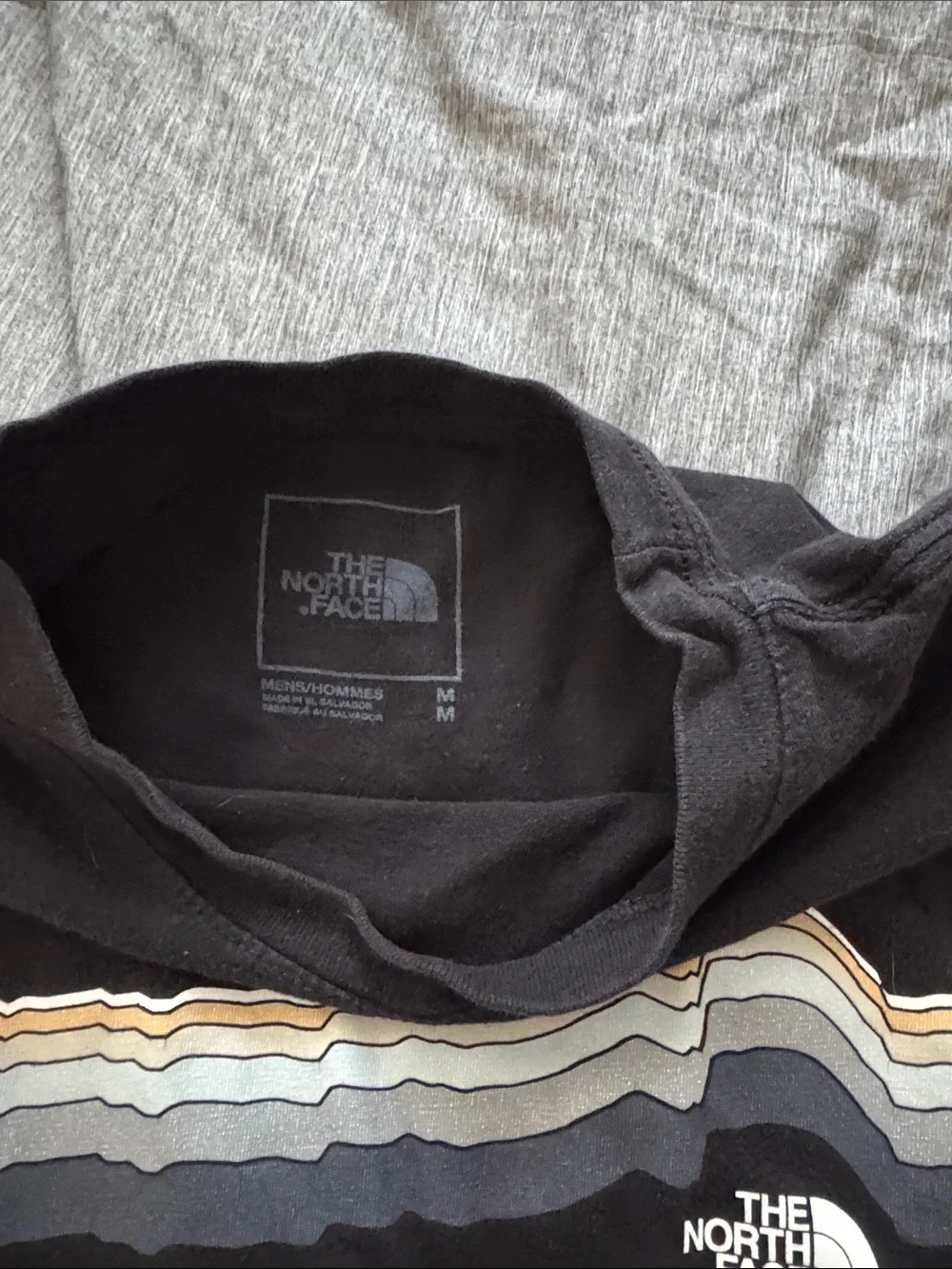 The North Face Black Short-Sleeve Stripe Graphic Tee
